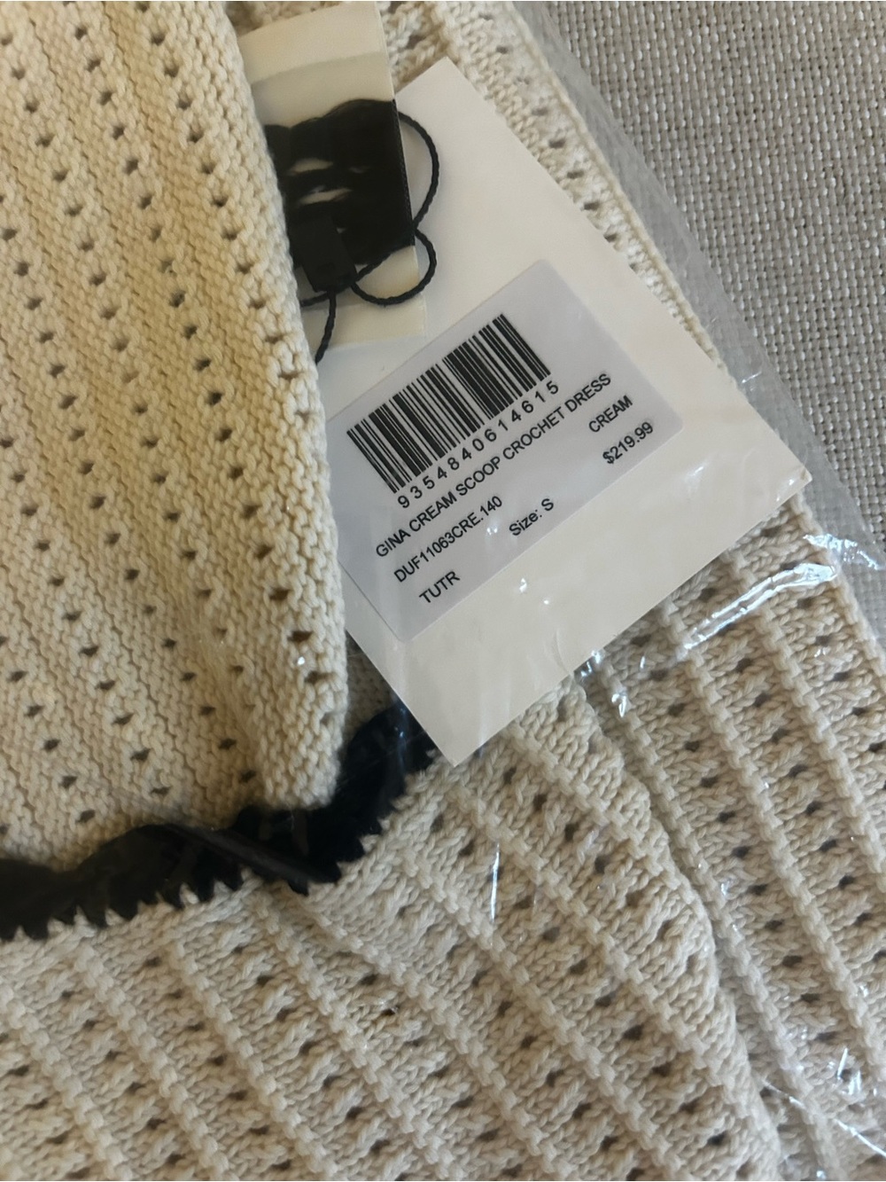 NWT • DISSH Gina Cream Scoop Crochet Midi Dress - Picture 9 of 12